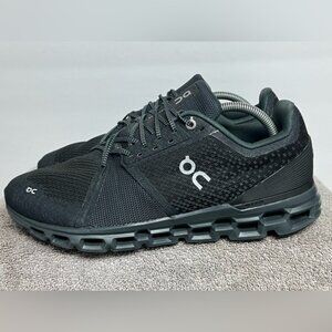 On Cloud Mens Mono Black Cloudstratus Trail Running Hiking Shoes SIZE 10 CLEAN